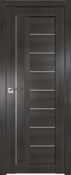 Дверное полотно  "17Х",600*2000*36мм, остекленное, матовое экошпон-"Грей мелинга" Profildoors