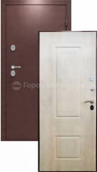 Дверь входная "Медверь 1.0",960*2050*108мм,правая,металл -"Антик медь",МДФ "Белое дерево"