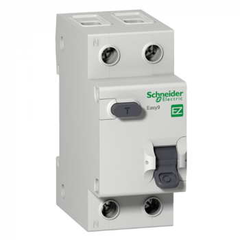  Автоматический Выключатель Дифференциального тока 2P (1P+N) C, 20A, 30mA ,Тип AC 4.5kA EASY9 "Schneider Electric"