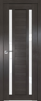 Дверное полотно  "15Х",600*2000*36мм, остекленное, матовое экошпон-"Грей мелинга" Profildoors
