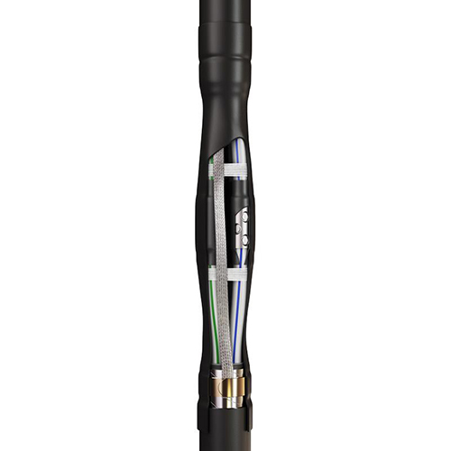 Муфта кабельная соединительная 5ПСТ-1(150-240) Сб &quot;КВТ&quot; в комплекте с соединителями,  на напряжение: 1кВ; тип изоляции: пластмассовая