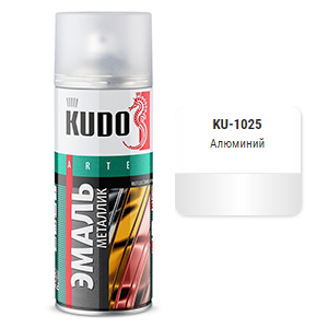 Эмаль аэрозольная металлик аллюминий, универсальна "KUDO", 520мл