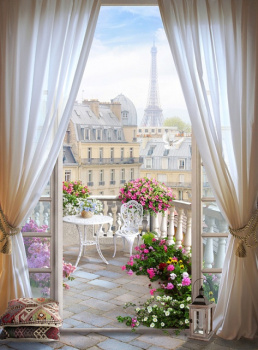 Фотопанно "Прекрасное Парижское утро" 2000*2700мм