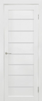 Дверное полотно Линия", 800*2000*38мм, остекленное/зеркало, ламинатин, "Белое"Дубрава-Сибирь