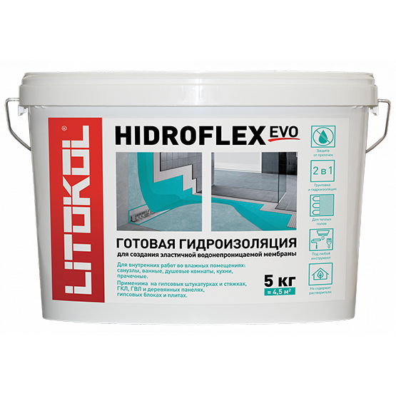 Мастика гидроизоляционная &quot;Litokol Hidroflex&quot;, 5 кг