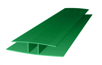 Профиль соединительный неразъемный 6000*4-6мм, зеленый