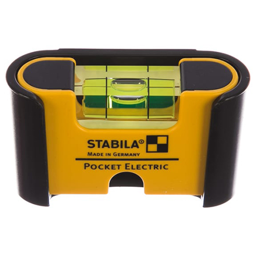 Уровень тип Pocket Electric (1 гориз., точность 1мм/м) с чехлом на пояс, ST-18115 &quot;Stabila&quot;