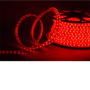 Лента светодиодная "DEKO" SMD5050, 220В, 60LED, 14,4Вт/м, IP67, цвет свечения: красный, силикон