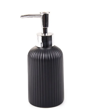 Дозатор жидкого мыла &quot;Плиссе CE1610QA-LD&quot;, черный матовый, керамика