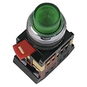 Кнопка ABLFP-22 зеленый, d22мм неон, 240В 1з+1р "ИЭК"
