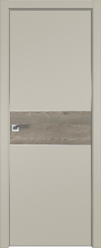 Дверное полотно "4E" 600*2000*44мм(190), вставка Каштан темный, UNILACK- "Шеллгрей",кромка матовая Eclipse