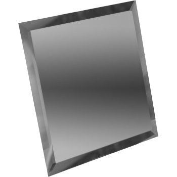 Плитка зеркальная  настенная квадратная "ДСТ" 200*200мм, с фацетом, графитовая