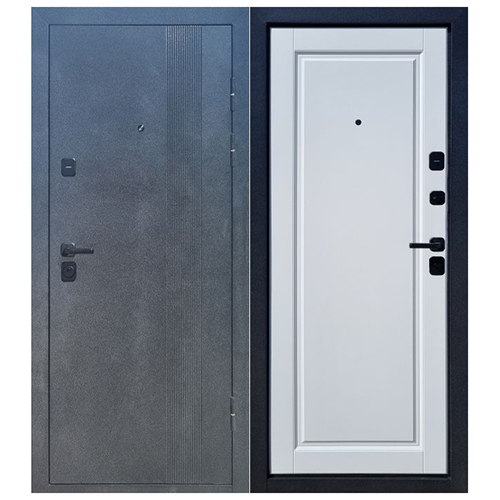 Дверь входная &quot;Титан Т-111 CLASSIC&quot;, 960*2050*90мм, левая, металл - &quot;Антик серебро&quot;, МДФ - &quot;Эмалит белый&quot;