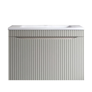 Тумба "Velvex Alba 80" B2, тирамису, c умывальником " Modul(Madera) 80", подвесная