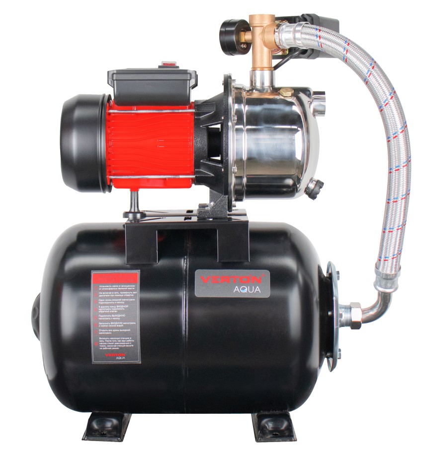Насосная станция AQUA PS1200SB/24 1200Вт, нержавеющая сталь , высота подъема 50, производительность 55л/м "Verton"