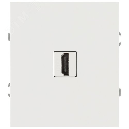 Розетка HDMI с/п, механизм (без рамки), Arktik белый матовый