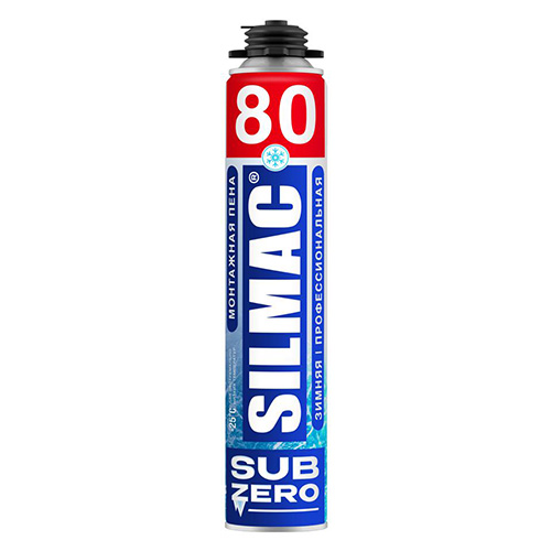 Пена монтажная профессиональная зимняя "SILMAC Professional SUB ZERO 80", 1000г 