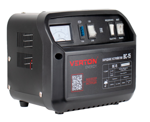Зарядное устройство "Verton Energy" BC-15, мощность 150Вт, напряжение 12-24В, 20-120Ач, 220В