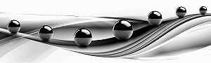 Интерьерная панель "Абстракция № 51 Черные шары", 3000*600*1,5мм     