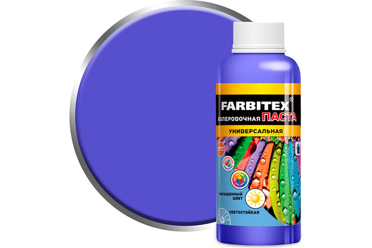 Паста колерная универсальная "FARBITEX", 100мл, "Лаванда"