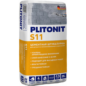 Штукатурка цементная Плитонит S11, 25кг