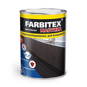 Мастика битумная гидроизоляционная "FARBITEX", 4кг