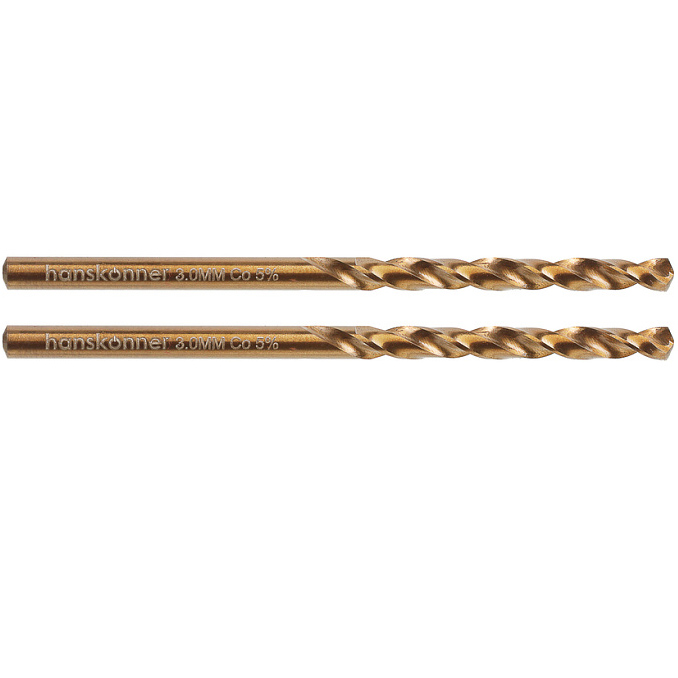 Сверло "Hanskonner" по металлу COBALT, 3*61мм (2 шт.)