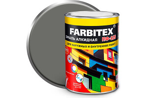 Эмаль алкидная светло-серая ПФ-115 "FARBITEX", 1,8кг