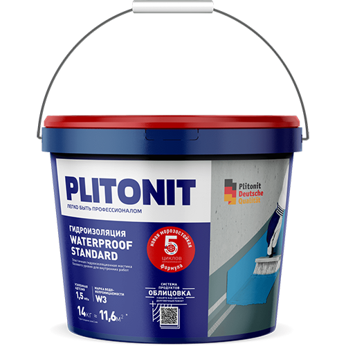 Мастика "Plitonit WaterProof Standart, 14 кг, 33шт