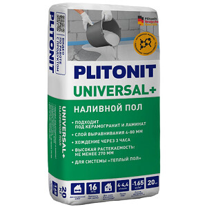 Ровнитель для пола "Plitonit УНИВЕРСАЛ +", 20кг