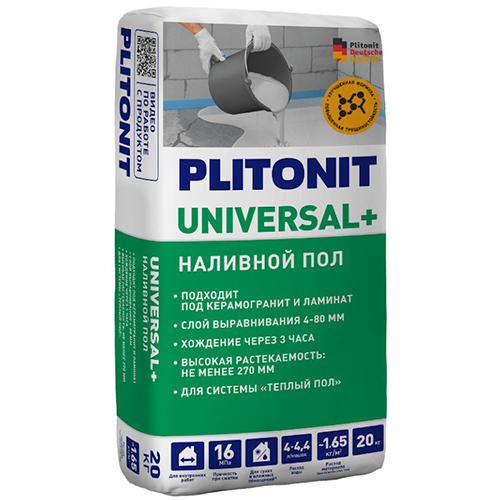 Ровнитель для пола "Plitonit УНИВЕРСАЛ +", 20кг