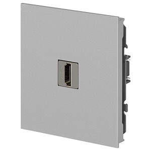 Розетка HDMI с/п, механизм (без рамки), Arktik алюминий