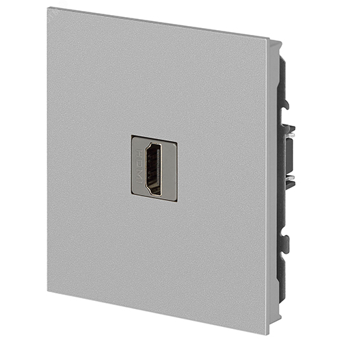 Розетка HDMI с/п, механизм (без рамки), Arktik алюминий