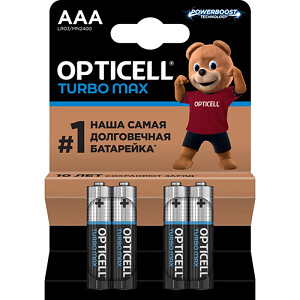 Эл.питания Opticell Turbo Max LR03 (ААА) BL4 (1/48)