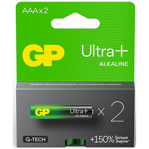 Эл.питания GP Alkaline ULTRA PLUS G-Tech LR03 BL2 24AUPA21-2CRSB2 (1/10/80)

