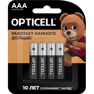 Эл.питания Opticell Basic LR03 (ААА) к-т 4шт  1/12/48