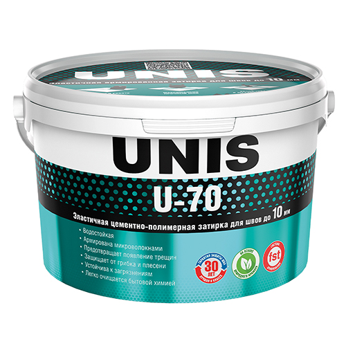Затирка водоотталкивающая "UNIS U-70", 2кг, "С18 латте" цементная