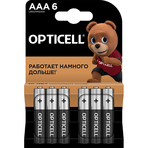 Эл.питания Opticell Basic LR03 (ААА) к-т 6шт 1/10