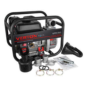Мотопомпа Verton WP 50/600 (7л.с/212см3,50мм/2", 600л/мин,36м3/ч,h8м/26,d8мм)