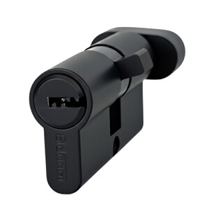 Цилиндр дверной  EL-Z-C-60 BLACK, черный (25*10*25), ключ/вертушка