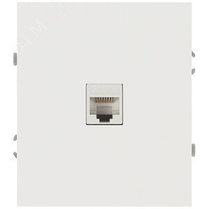 Розетка компьютерная RJ45, кат. 5е, механизм (без рамки), Arktik белый матовый