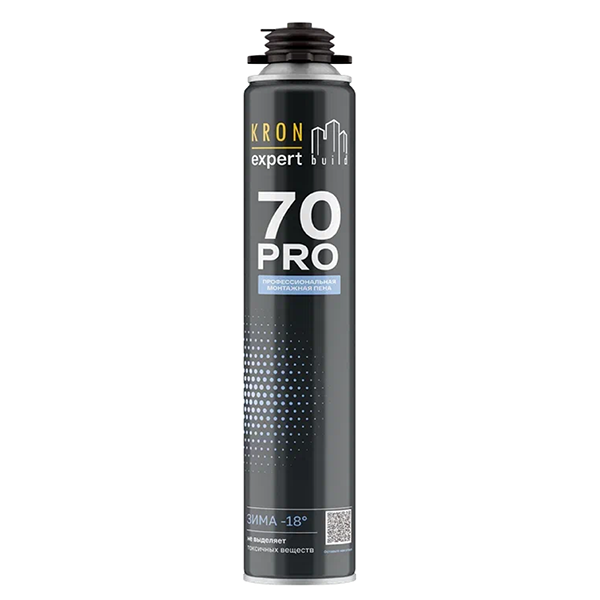 Пена монтажная профессиональная зимняя "KRONbuild Зима PRO 70", 950 гр ЧЗ
