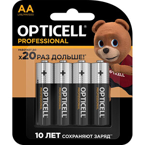 Эл.питания Opticell Professional LR6 (АА) к-т 4шт 1/12/48