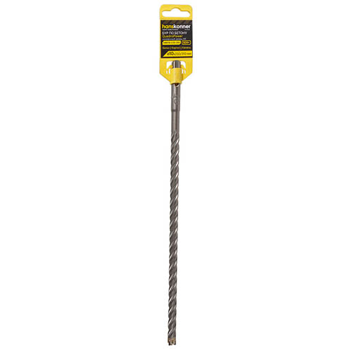Бур "Hanskonner" по бетону SDS plus, 10*310мм, QUADRO POWER