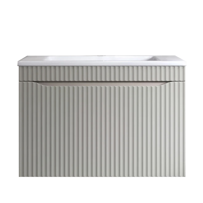 Тумба "Velvex Alba 70" B2, тирамису, c умывальником " Modul(Madera) 70", подвесная