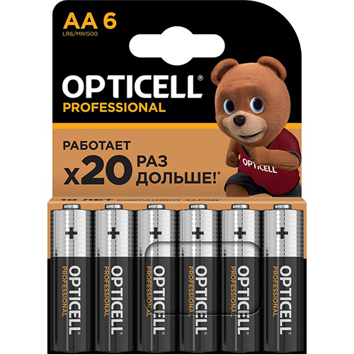 Эл.питания Opticell Professional LR6 (АА) к-т 6шт 1/12