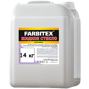 Жидкое стекло натриевое "FARBITEX", 14кг