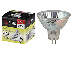Лампа MR16 220V 50W GU5.3 JCDR ЭРА Cl