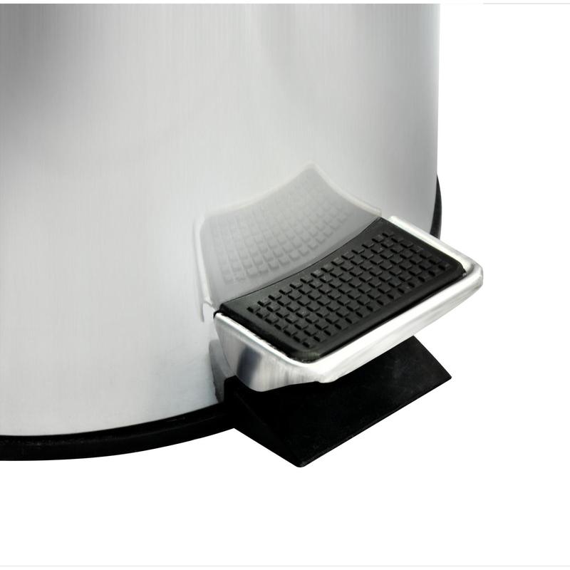 Ведро для мусора 5л, хром, H102