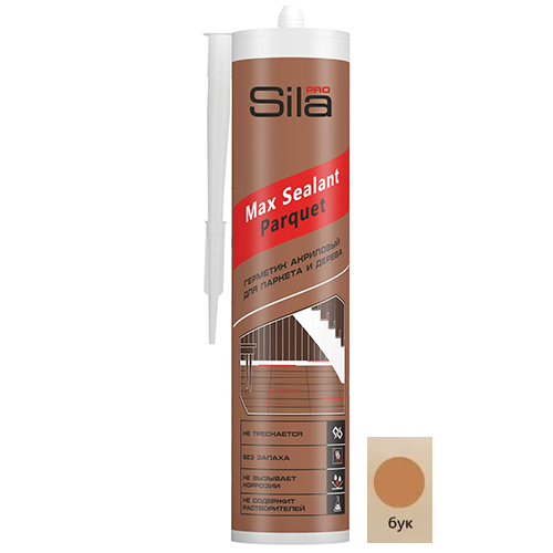 Герметик для древесины "Sila PRO Max Sealant", 280 мл, "Бук"